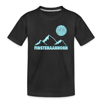 Bergsport finsteraarhorn - Kinder Premium Bio T-Shirt - Schwarz - Vorne