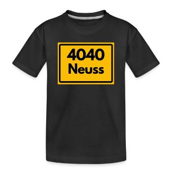 OLD POSTCODE POSTCODE RETRO 4040 CITY NEUSS - Kids' Premium Organic T-Shirt - black - Front