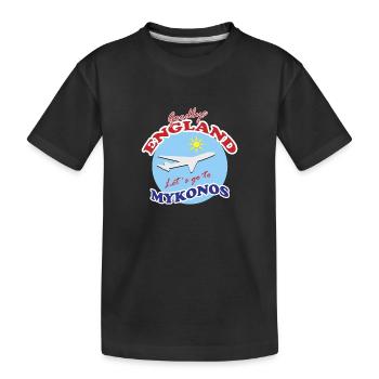 Adieu l’Angleterre. Allons à Mykonos. - T-shirt bio Premium Enfant - noir - Devant