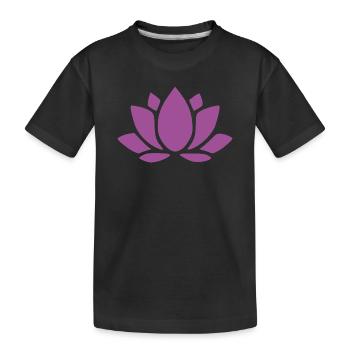 Fleur de lotus, fleur de lotus, fleur de lotus, fleur de violette, yoga - T-shirt bio Premium Enfant - noir - Devant