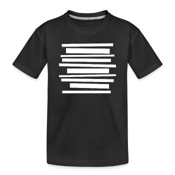 Mutiges geometrisches Linienmusterdesign - Kinder Premium Bio T-Shirt - Schwarz - Vorne