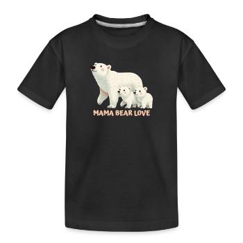 L’amour de Maman Ours pour la fête des mères - T-shirt bio Premium Enfant - noir - Devant
