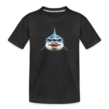 Requin Requin tigre Plongeur Requins mignons Grand requin blanc - T-shirt bio Premium Enfant - noir - Devant