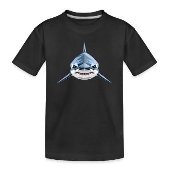 Requin Requin tigre Plongeur Requins mignons Grand requin blanc - T-shirt bio Premium Enfant - noir - Devant