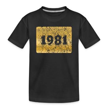1981 - Kids' Premium Organic T-Shirt - black - Front