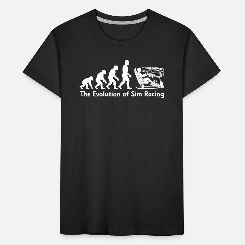 Die Evolution des Sim Racings Kinder Premium Bio T-Shirt