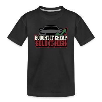 Car Flipper Flip Cars Revendeur de voitures - T-shirt bio Premium Enfant - noir - Devant