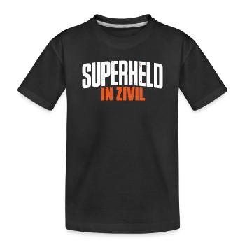 Superheld In Zivil Superhero Superhelden Kostüm - Kinder Premium Bio T-Shirt - Schwarz - Vorne