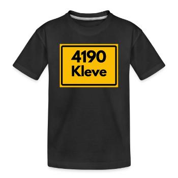 ALTE POSTLEITZAHL PLZ RETRO 4190 KLEVE – NRW - Kinder Premium Bio T-Shirt - Schwarz - Vorne