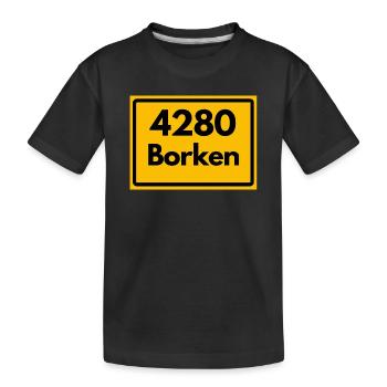 ANCIEN CODE POSTAL RETRO 4280 BORKEN FÜNFTÜRME - T-shirt bio Premium Enfant - noir - Devant