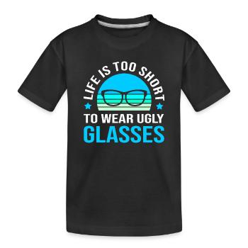 Optiker Augenarzt Optik - Kinder Premium Bio T-Shirt - Schwarz - Vorne
