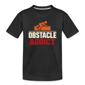 Parcours d’obstacles Course d’obstacles OCR - T-shirt bio Premium Enfant - noir - Devant