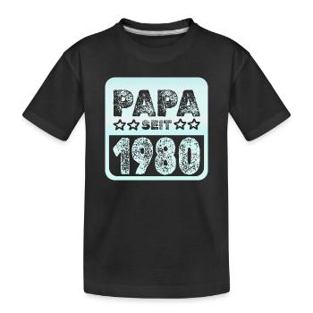 Spruch 1980 - Kinder Premium Bio T-Shirt - Schwarz - Vorne