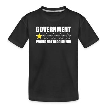 Die Regierung würde es nicht empfehlen. Anti-Regie - Kinder Premium Bio T-Shirt - Schwarz - Vorne
