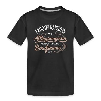 Ergotherapeutin Ergo Praxis Team Ergotherapie - Kinder Premium Bio T-Shirt - Schwarz - Vorne