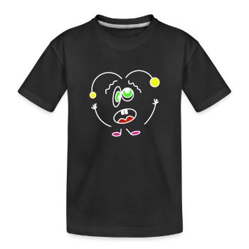 Battement de cœur fou - T-shirt bio Premium Enfant - noir - Devant