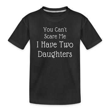 Zwei Töchter, furchtlose Mama - Kinder Premium Bio T-Shirt - Schwarz - Vorne