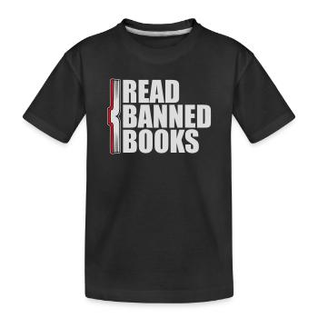 Read Banned Books Verbotene Bücher Lesen Freiheit - Kids' Premium Organic T-Shirt - black - Front
