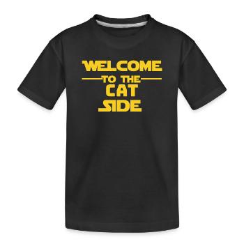 Bienvenue sur le site des chats - T-shirt bio Premium Enfant - noir - Devant