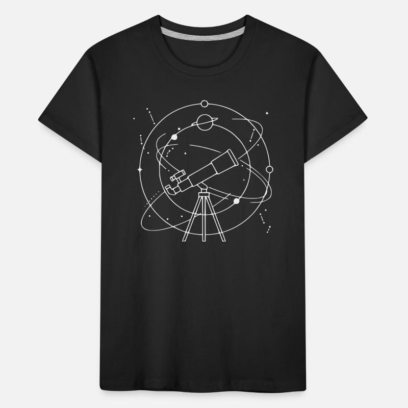Telescope Solar System Planets Constellation Kids' Premium Organic T-Shirt