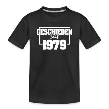 Sprueche 1979 - Kinder Premium Bio T-Shirt - Schwarz - Vorne