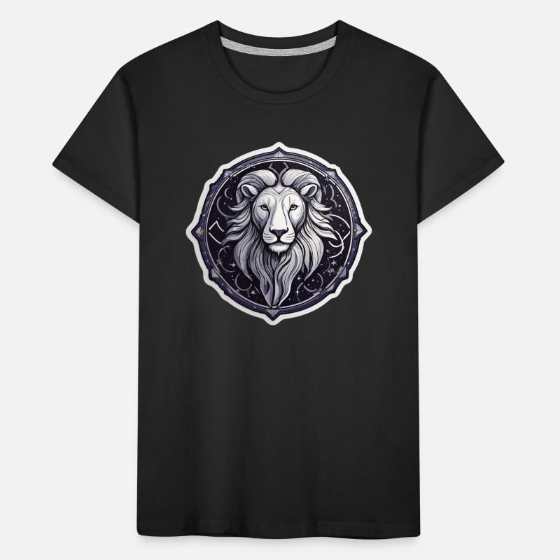 Cosmic Leo Round Astral Pattern Kids' Premium Organic T-Shirt
