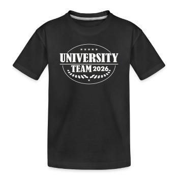 University Team 2026 Emblem - Kids' Premium Organic T-Shirt - black - Front