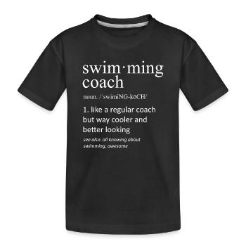 Définition de l’entraîneur de natation Typographie drôle - T-shirt bio Premium Enfant - noir - Devant