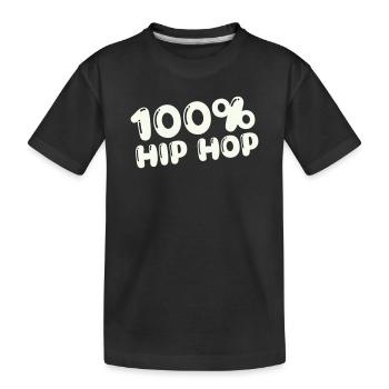 100,-_hip_hop- - T-shirt bio Premium Enfant - noir - Devant
