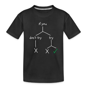 Design motivant sur le courage et la persévérance - T-shirt bio Premium Enfant - noir - Devant