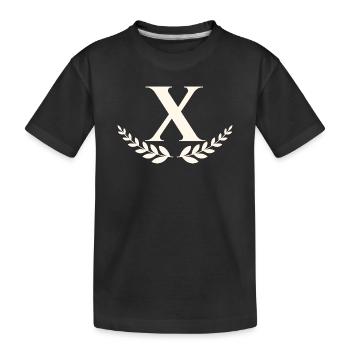 x - Kids' Premium Organic T-Shirt - black - Front