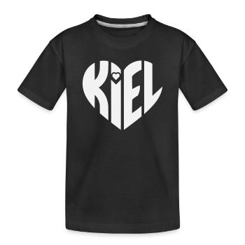 Typographie du cœur de Kiel - T-shirt bio Premium Enfant - noir - Devant