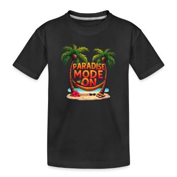 Paradise Mode On - Kinder Premium Bio T-Shirt - Schwarz - Vorne