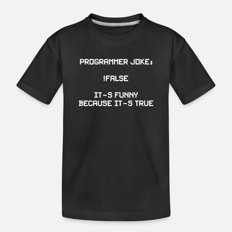Motif drôle de programmeur pour développeurs, codeurs - T-shirt bio Premium Enfant - noir