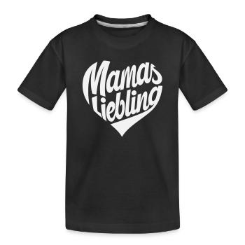 Le cœur préféré de maman - T-shirt bio Premium Enfant - noir - Devant