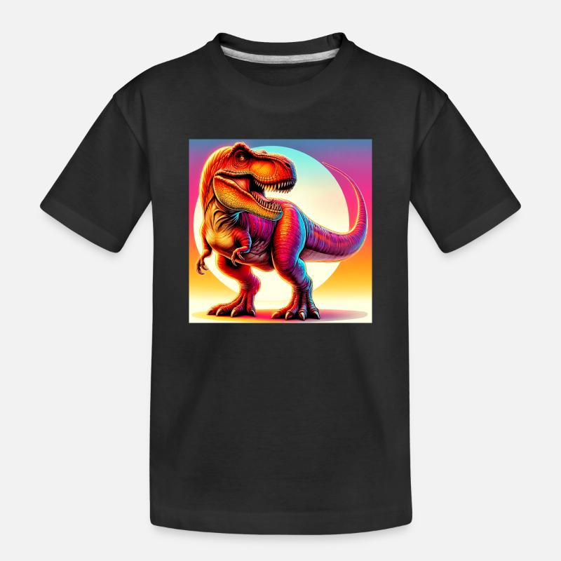 Dinosaurier - Kinder Premium Bio T-Shirt - Schwarz