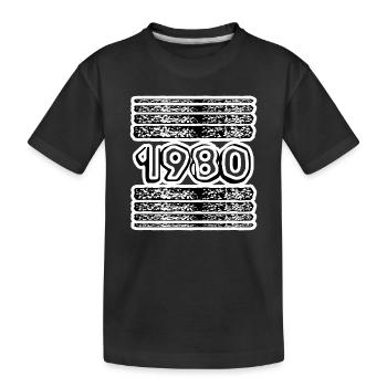 1980 - Kinder Premium Bio T-Shirt - Schwarz - Vorne