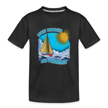 Asset Manager aka Pensioner - Kids' Premium Organic T-Shirt - black - Front