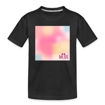 Himmel Stimmung Müde - Kinder Premium Bio T-Shirt - Schwarz - Vorne