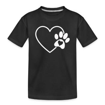 Amour de Heart Paw - T-shirt bio Premium Enfant - noir - Devant