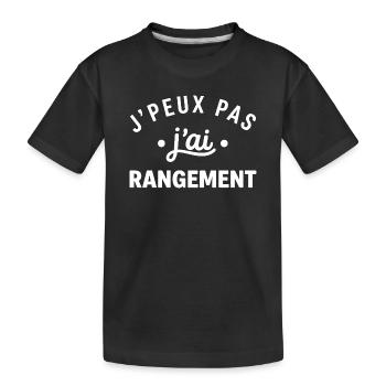 J'peux pas j'ai rangement - T-shirt bio Premium Enfant - noir - Devant