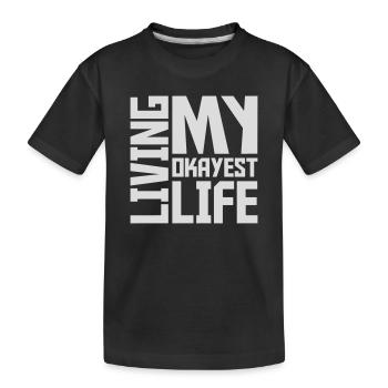 Vivre ma vie la plus correcte Drôle de dicton, médiocre - T-shirt bio Premium Enfant - noir - Devant