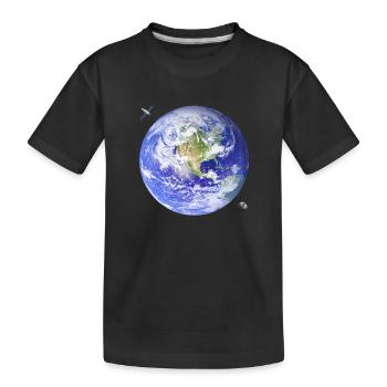 Planet Erde - Kinder Premium Bio T-Shirt - Schwarz - Vorne