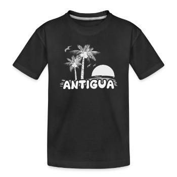 Holidays Antigua - Kids' Premium Organic T-Shirt - black - Front