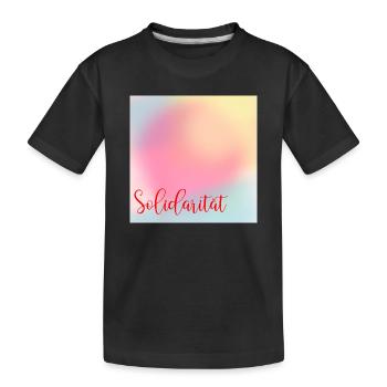 Werte Solidarität - Kinder Premium Bio T-Shirt - Schwarz - Vorne