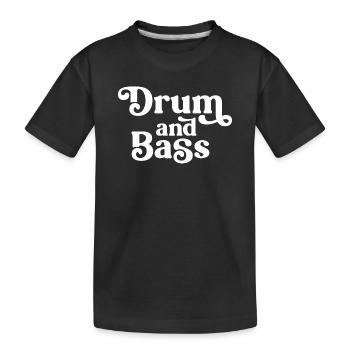 Glyphes rétro Drum and Bass - T-shirt bio Premium Enfant - noir - Devant