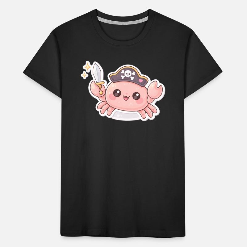 Pirate Crab with Sword Kids' Premium Organic T-Shirt