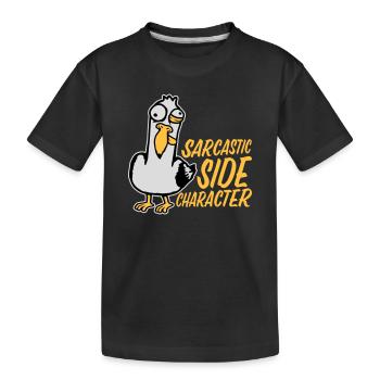 Mouette folle Personnage secondaire sarcastique drôle - T-shirt bio Premium Enfant - noir - Devant
