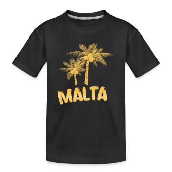 Malta - Kinder Premium Bio T-Shirt - Schwarz - Vorne