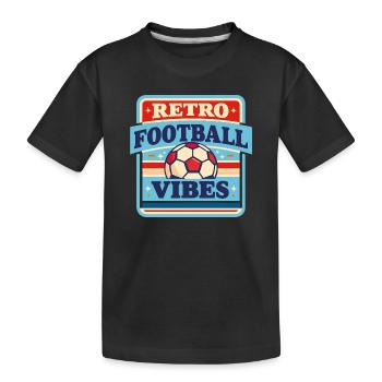 Retro_Football_Vibes - Kids' Premium Organic T-Shirt - black - Front